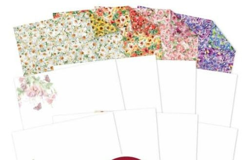 Hunkydory Crafts Rainbow of Flowers- Luxury Card Inserts AROF102