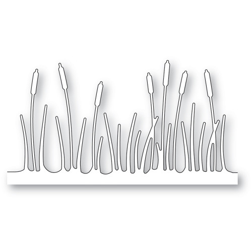 Memory Box 100% Steel Cattail Border Cutting Die- 94625