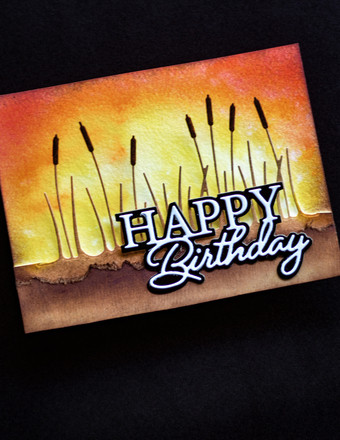 Memory Box 100% Steel Cattail Border Cutting Die- 94625