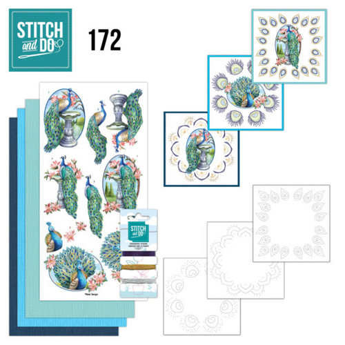 Find It Trading Stitch and Do 172 - Amy Design- Colourful Feathers- Embroidery on Paper kit