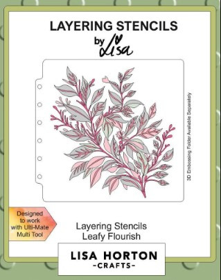 Lisa Horton Crafts- Layering Stencils- Leafy Flourish