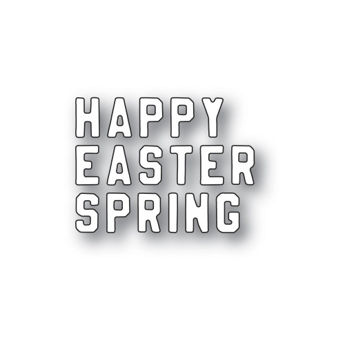 Memory Box 100% Steel Mini Vintage Varsity Happy Spring Cutting Die- 94453