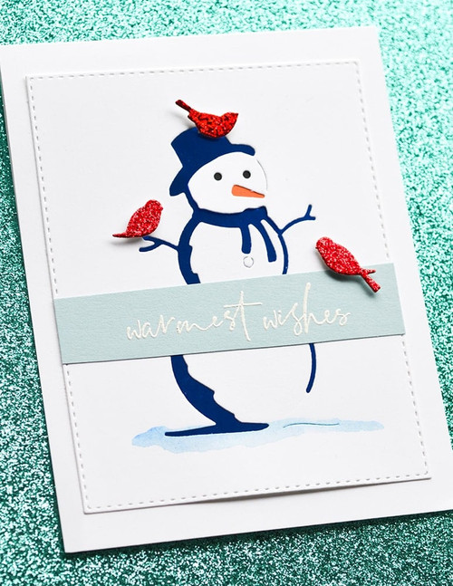 Memory Box 100% Steel Charming Snowman Collage Cutting Die- 94498