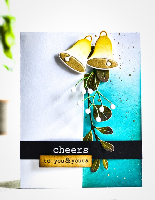 Poppystamp Die- Mistletoe Side Strips and Stencil