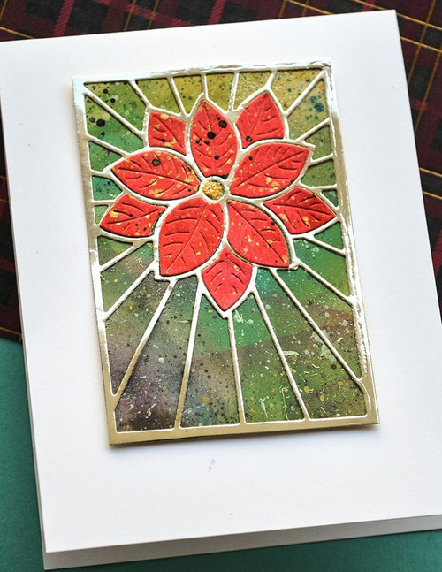Poppystamp Die- Stained Glass Poinsettia