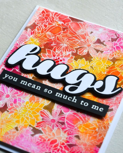 Poppystamp Die- Luscious Script Hugs