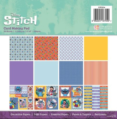 Disney Stitch 8x8 Card Making Pad- Lilo and Stitch