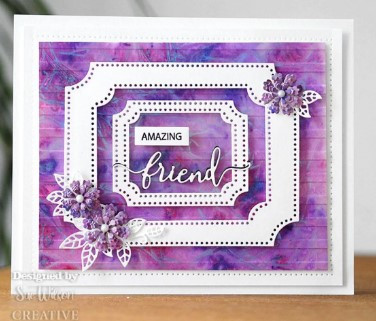 Creative Expressions Craft Dies and Stamp Set by Sue Wilson- Bold Shadowed Sentiments- Friend