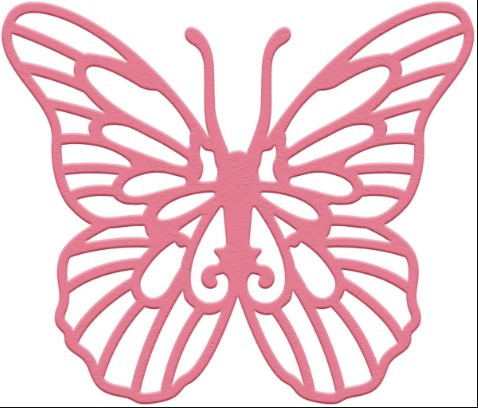 Couture Creations You Go Girl-Filigree Butterfly 1.9 x 1.9in