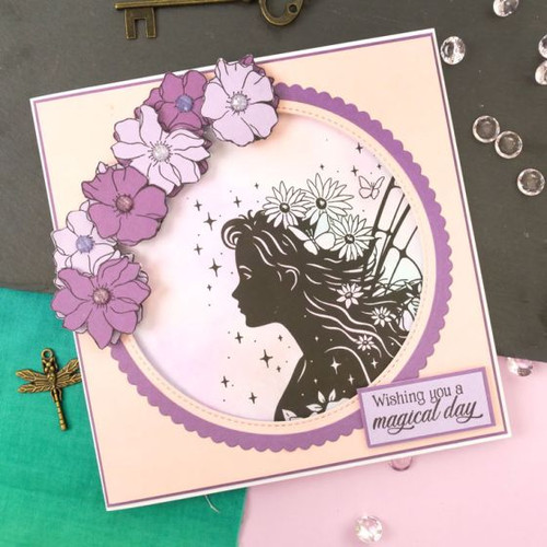 Hunkydory Crafts-For The Love of Stamps - Moonlight Faries - Magical Fairy - A6 Stamp