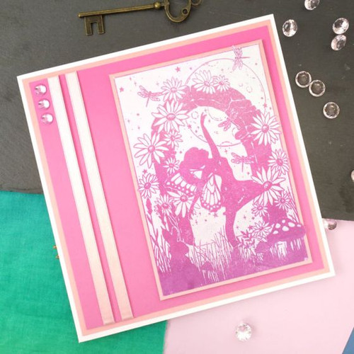 Hunkydory Crafts-For The Love of Stamps - Moonlight Faries - Dancing Fairy- A6 Stamp