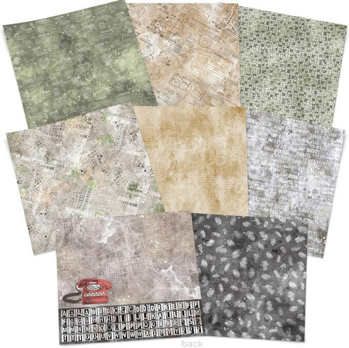 Ciao Bella 12"x 12" Patterns Paper- 8 Double-sided papers- Enigma