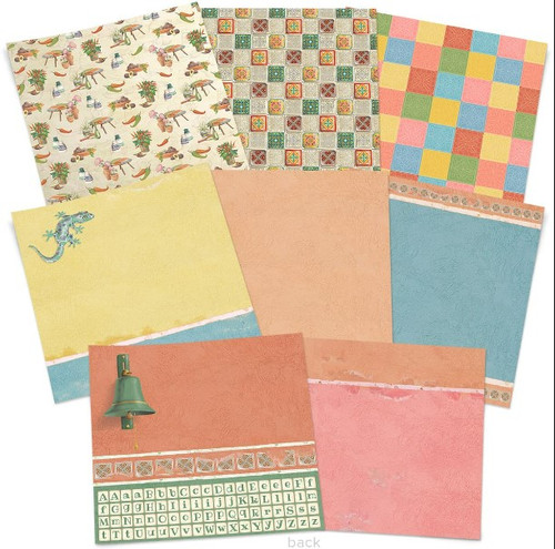 Ciao Bella 12"x 12" Patterns Paper- 8 Double-sided papers- Sonora