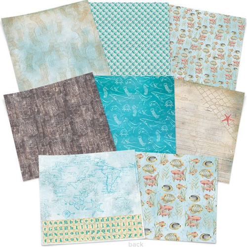 Ciao Bella 12"x 12" Patterns Paper- 8 Double-sided papers- Underwater Love