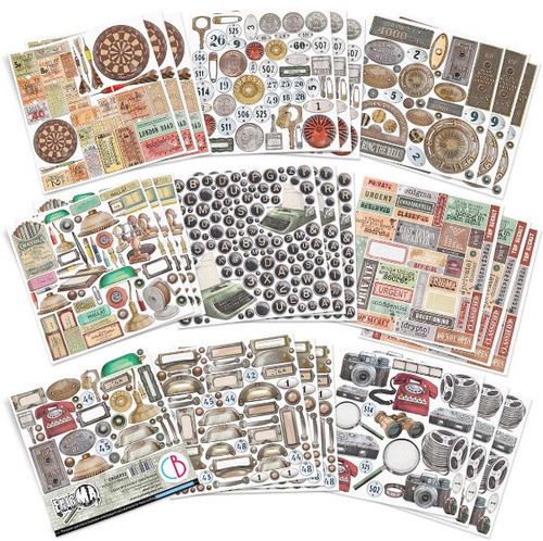 Ciao Bella 6"x 6" Fussy Cut Pad- 3 each of 8 Double-sided Papers- Enigma