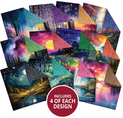 Hunkydory Crafts Duo Design Paper Pack- Magical Landscapes & Stunning Swirls