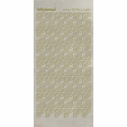 Shiny Details- Point Corners 1-Gold Transparent