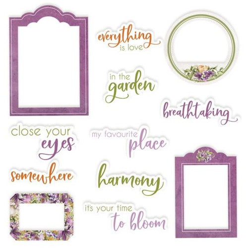 P13 - Secret Garden Frames & Words Ephemera