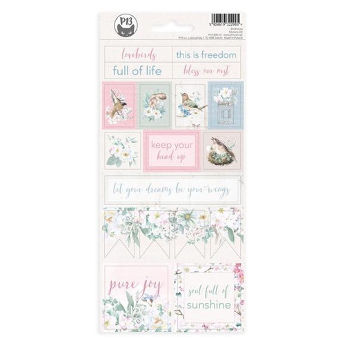 P13 - Birdhouse Cardstock 4"x9" Stickers style 2