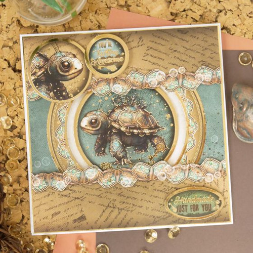 Hunkydory Crafts Animal Arcadia 3-Piece Topper Set- You're Turtley Awesome ANARC904