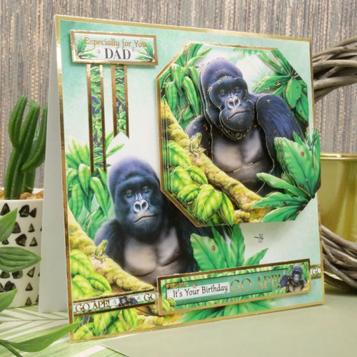 Hunkydory Crafts Into The Wild Deco-Large Set- Go Ape! WILDDEC904