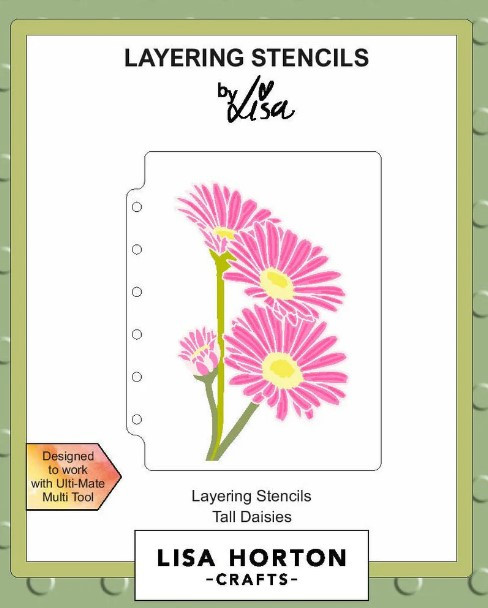 Lisa Horton Crafts- Layering Stencils- Tall Daisies