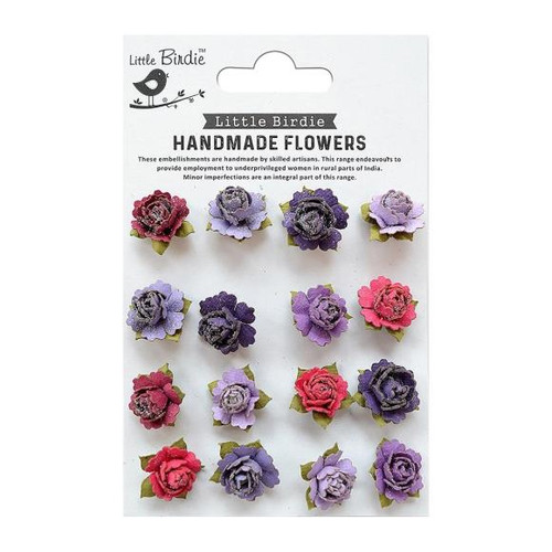 Little Birdie Crafts- Handmade Flowers- Clarissa- Birds and Berries- 16pc