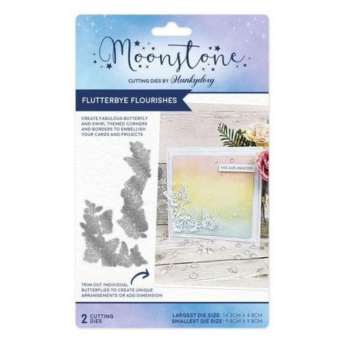 Hunkydory Crafts Moonstone Die- Flutterbye Flourishes