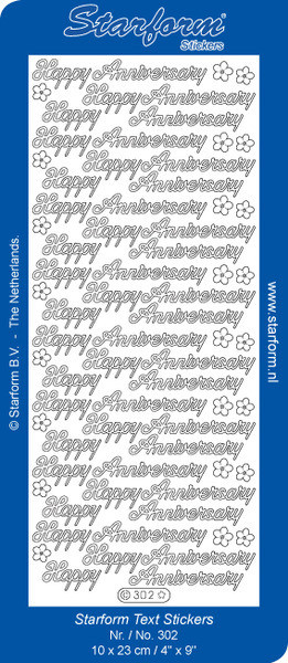 Starform Happy Anniversary N302 BLACK Sticker