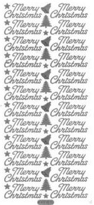 Starform Merry Christmas N351 Copper Outline Peel Sticker