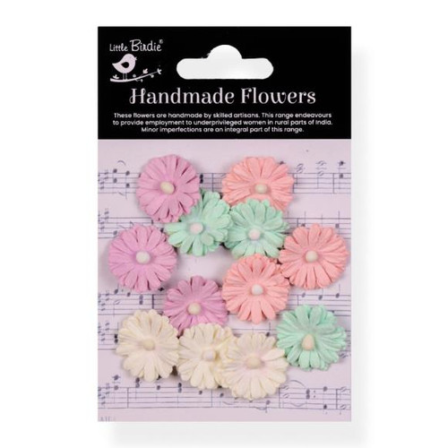 Little Birdie Crafts- Handmade Flowers- Larisa- Fairy Garden- 6pc