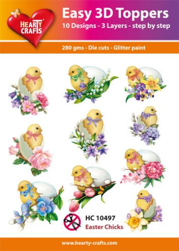 Hearty Crafts Easy 3D Toppers Easter Chicks HC12497