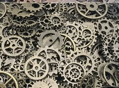 Metal Art Embellishments Gears in Mixed Sizes - 1oz - All Dark Metal