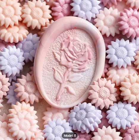 Sealing Wax 100pcs/bag Sunflower Shape B Pastel Rose Pink Lavender Mix