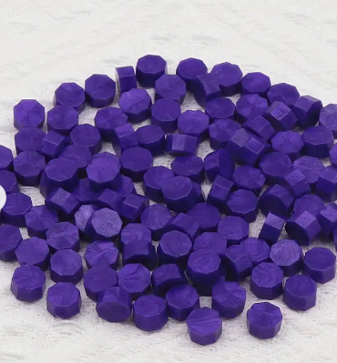 Sealing Wax Metallic Purple Octagon Shape 100pcs/bag