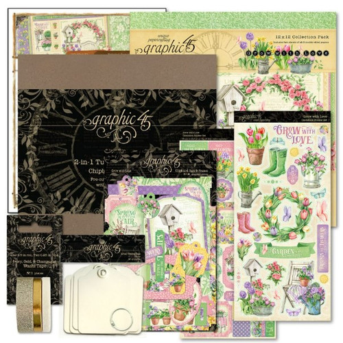 Graphic 45 Album Kit 2024- Grow with Love- Spring is in the Air Tunnel Album