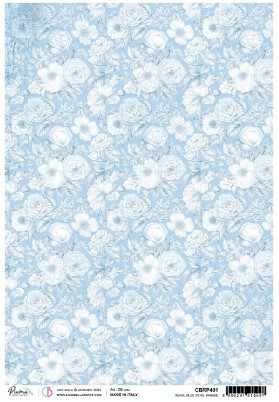 Ciao Bella Papercrafting Rice Paper- Royal Blue Petal Parade