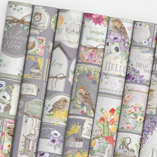 Ciao Bella A4 Creative Pad- 9 Double-sided papers- Sparrow Hill