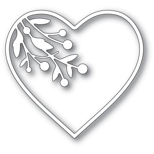 Memory Box 100% Steel Berry Branch Loving Heart Cutting Die- 94374