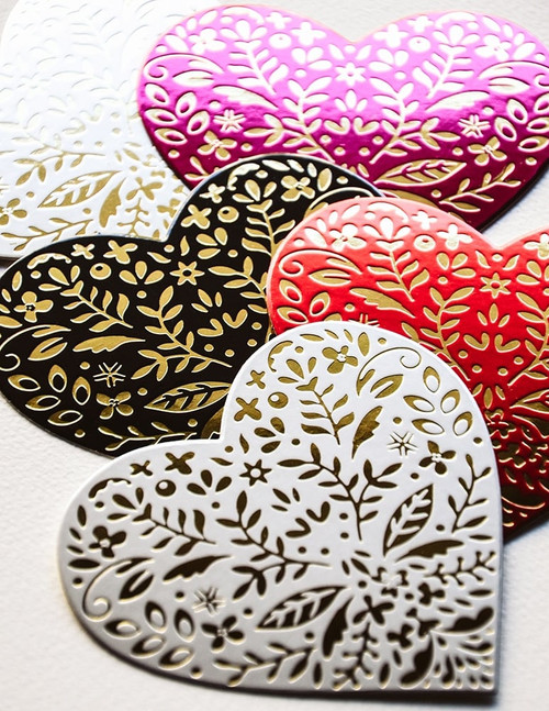 Memory Box 100% Steel Blissful Heart Hot Foil Plate- MBF014