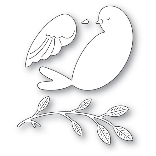 Memory Box 100% Steel Serene Bird and Branch Cutting Die- 94620