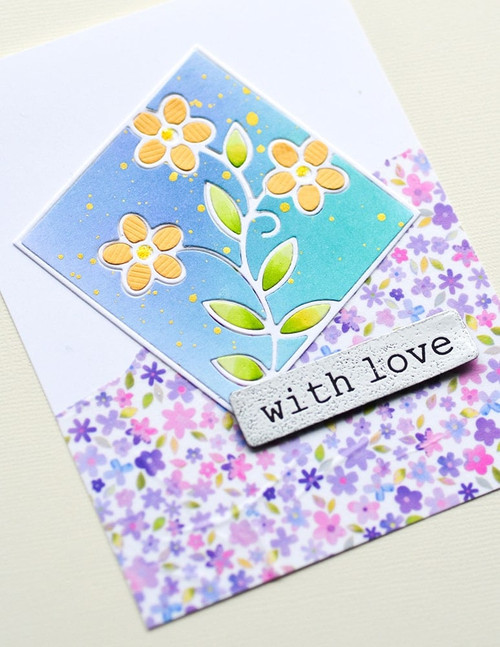 Memory Box 100% Steel Stained Glass Floral Cutting Die- 94478