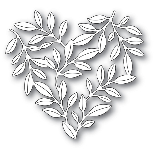 Memory Box 100% Steel Leafy Heart Cutting Die- 94377