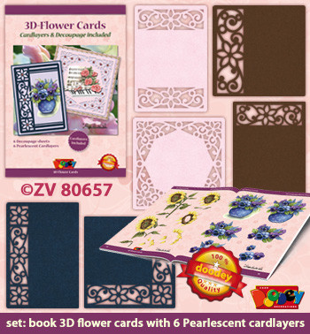 Live Stream 3-D Flower Cards Class Kit Includes Pearlescent Cardlayers and Decoupage (scissor cut) for 6 Cards