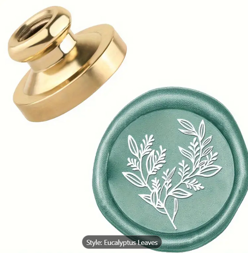 Sealing Wax Seal Stamp -Brass Eucalyptus Leaves