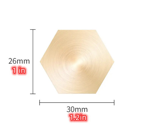 Sealing Wax Seal Stamp - Solid Copper Head Without Engraving Hexagon