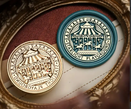 Sealing Wax Seal Stamp - Brass Carousel Starlight Playground