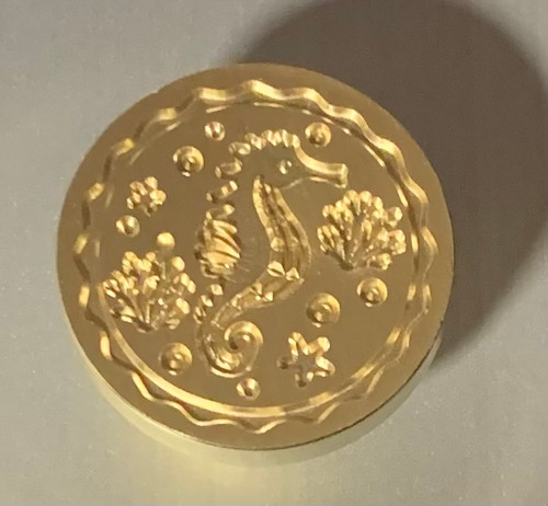 Sealing Wax Seal Stamp - Brass Seahorse