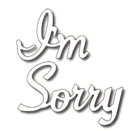 Frantic Stamper Cutting Dies- I'm Sorry (set of 2)