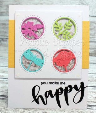 Frantic Stamper Cutting Die- Four Spot Square & Nature Vingnettes